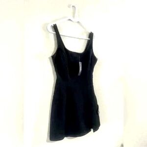 Lulus Black Square Neck Mini Dress – Size S, NWT, Lined Fit & Flare